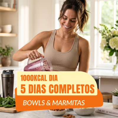 1000 kcal dia - 5 dias completo(Marmitas e Bowls)