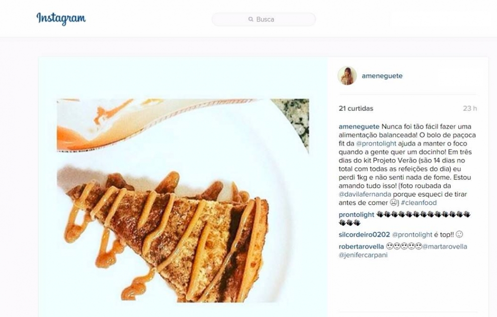 INSTAGRAM ANDRÉIA MENEGUETE