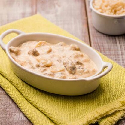 strogonoff light de carne