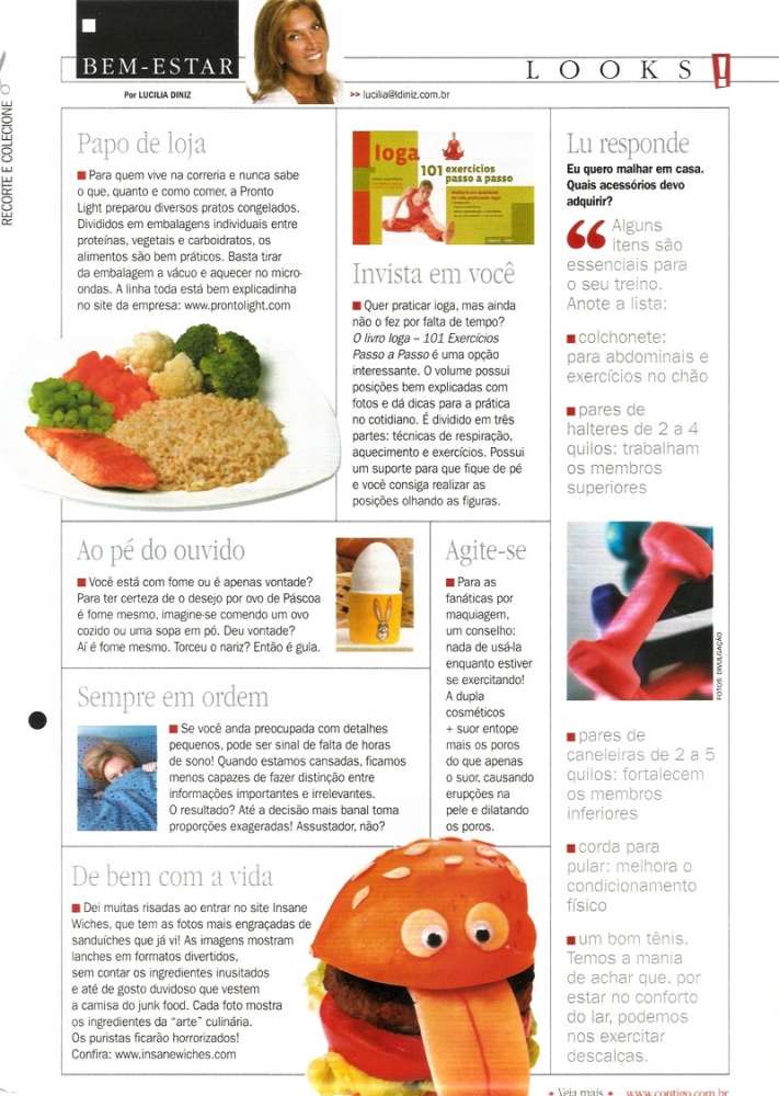 LUCILIA DINIZ FALA DA PRONTO LIGHT NA COLUNA BEM-ESTAR DA CONTIGO