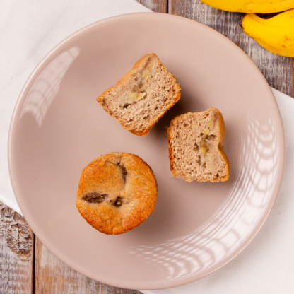 muffin de banana e canela