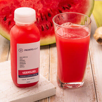 suco prensado a frio PRONTO HAPINESS (vermelho)