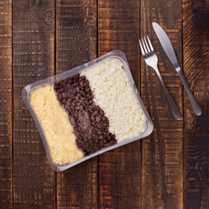 nosso pf- prato 2- feijoada + arroz branco e farofa