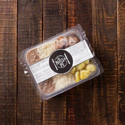 nosso pf- prato 5- sobrecoxa de frango +feijão carioca +arroz branco + batata Sauté