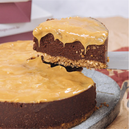 torta de chocolate com caramelo e flor de sal (m)