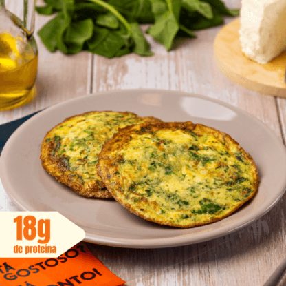 crepioca proteica de queijo branco com espinafre