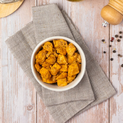 frango em cubos salteado