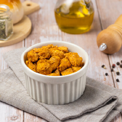 frango em cubos salteado