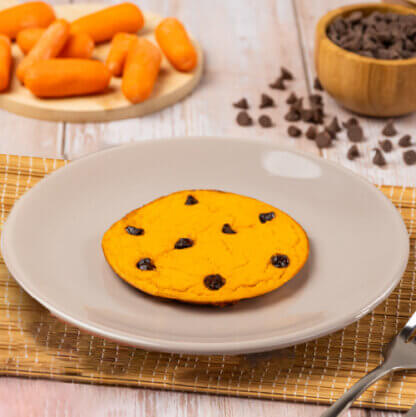 panqueca proteíca doce – cenoura com gosta de chocolate