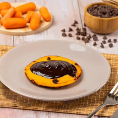 panqueca proteíca doce – cenoura com gosta de chocolate