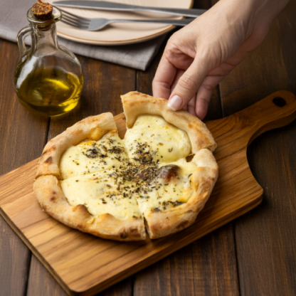 pizza mussarela – longa fermentação