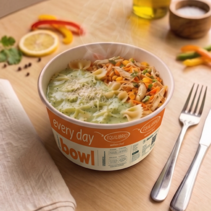 every day Bowl – Farfalle Cremoso com Frango Desfiado