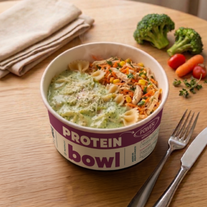 protein Bowl – Farfalle Cremoso com Frango Desfiado